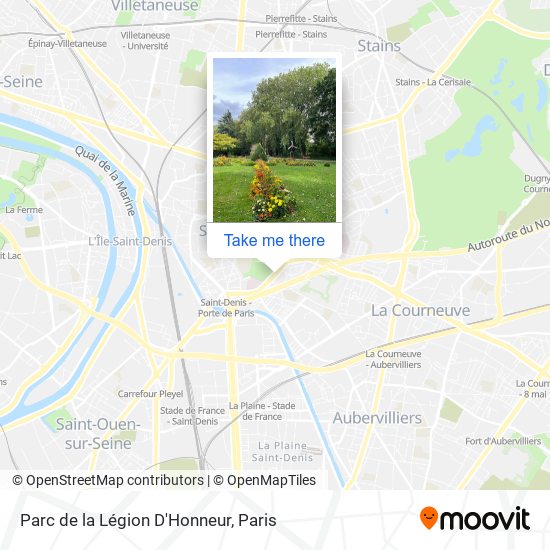 Mapa Parc de la Légion D'Honneur