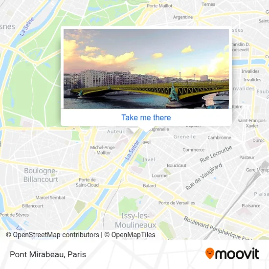 Pont Mirabeau map