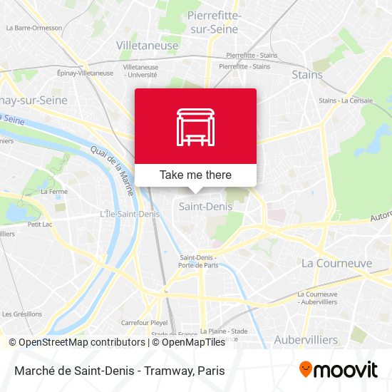 Marché de Saint-Denis - Tramway map