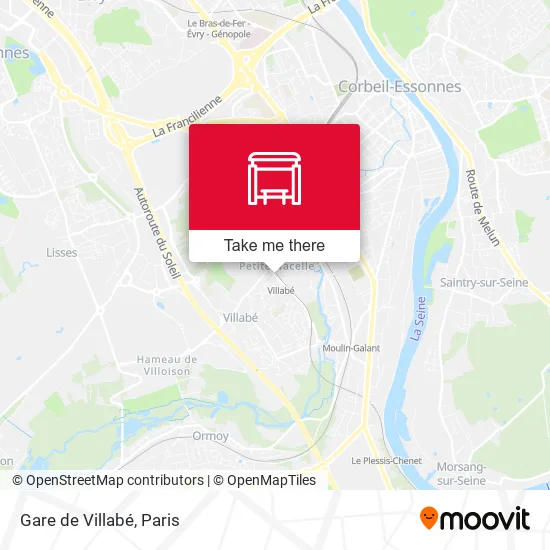 Gare de Villabé map