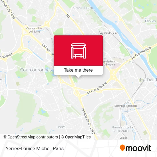 Yerres-Louise Michel map