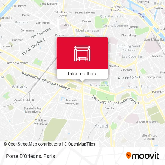 Porte D'Orléans map