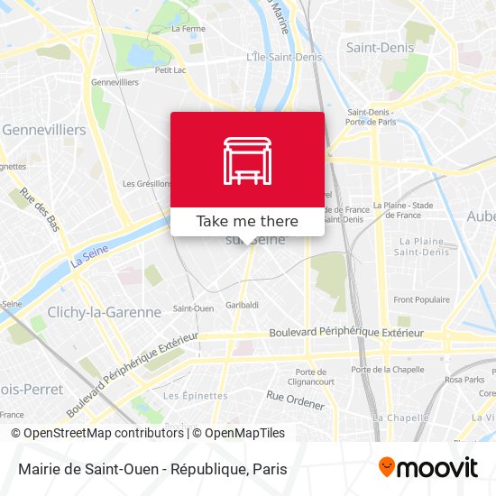 Mapa Mairie de Saint-Ouen - République