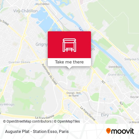 Mapa Auguste Plat - Station Esso
