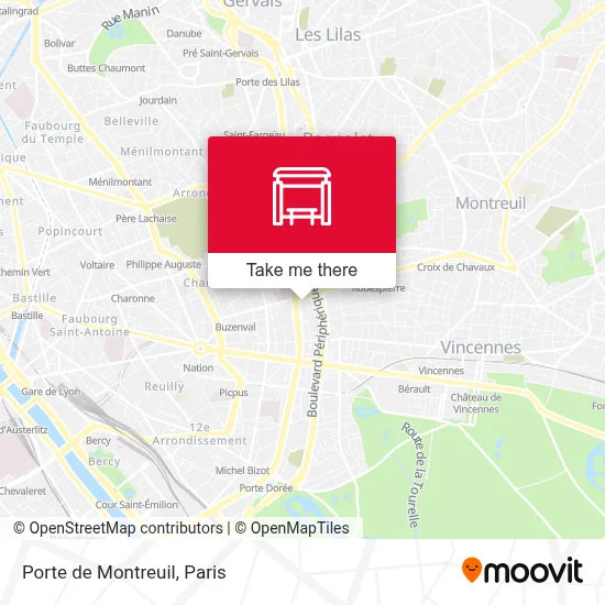 Porte de Montreuil map