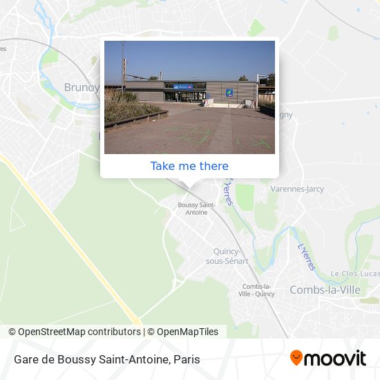 Gare de Boussy Saint-Antoine map