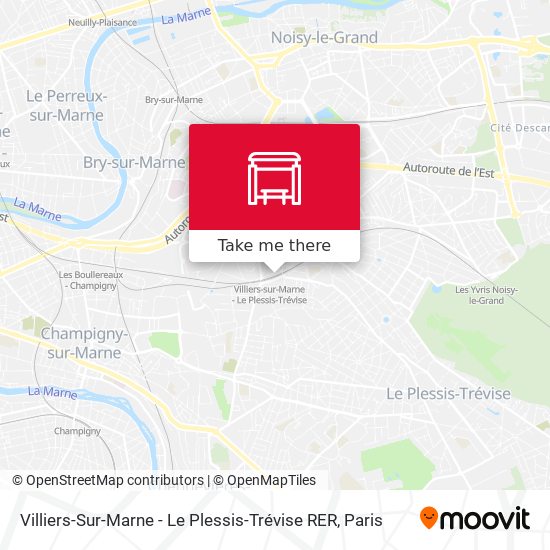 Mapa Villiers-Sur-Marne - Le Plessis-Trévise RER