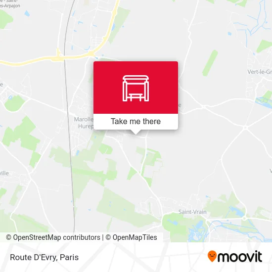 Route D'Evry map