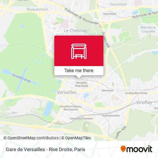 Mapa Gare de Versailles - Rive Droite