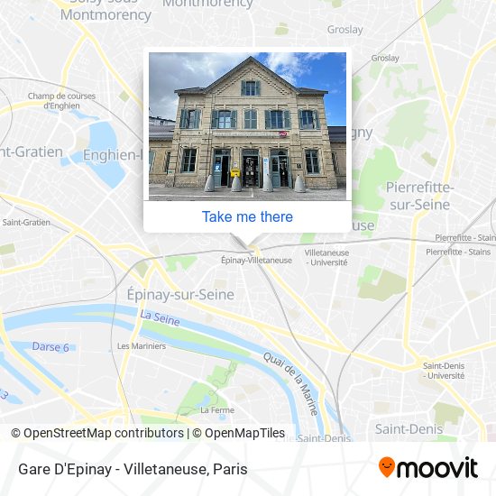 Mapa Gare D'Epinay - Villetaneuse