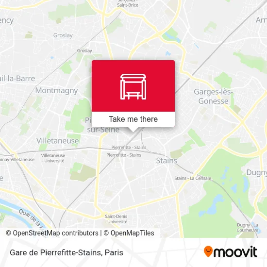 Gare de Pierrefitte-Stains map