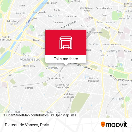 Plateau de Vanves map