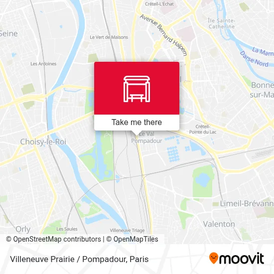 Villeneuve Prairie / Pompadour map