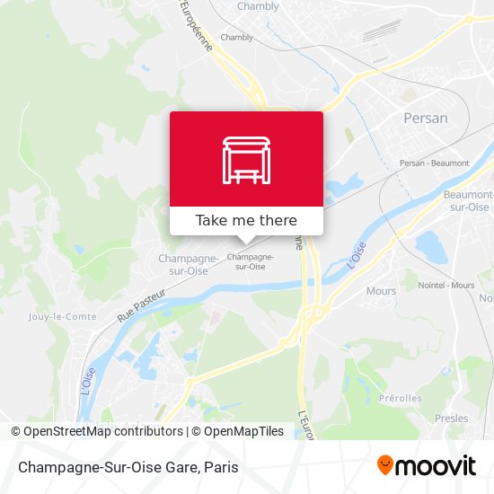 Mapa Champagne-Sur-Oise Gare