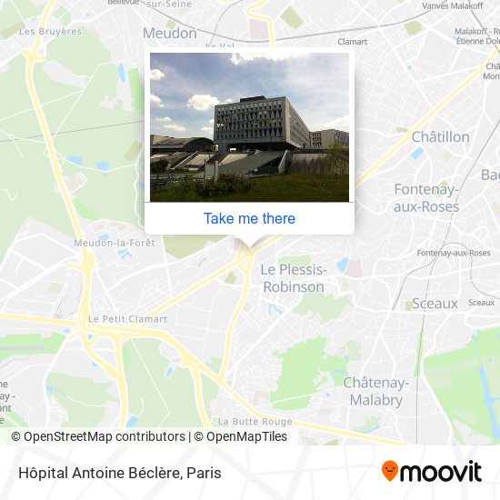 Hôpital Antoine Béclère map