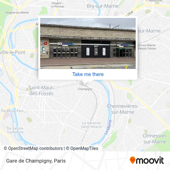 Gare de Champigny map