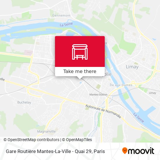 Mapa Gare Routière Mantes-La-Ville - Quai 29