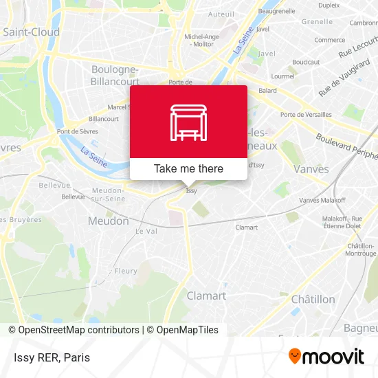 Issy RER map