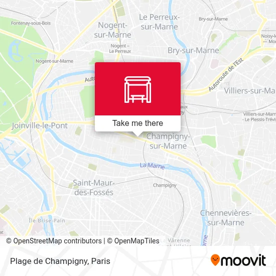 Plage de Champigny map