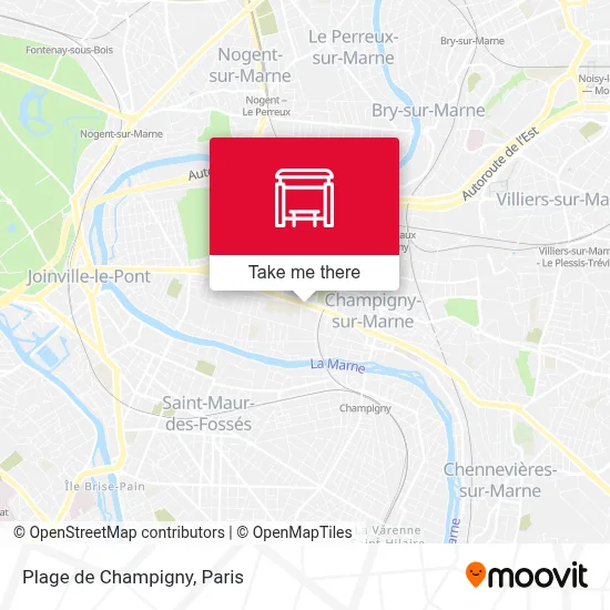 Plage de Champigny map