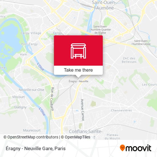 Mapa Éragny - Neuville Gare