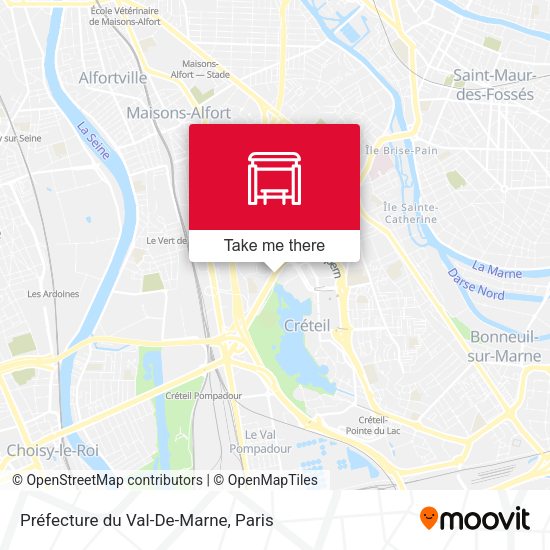 Préfecture du Val-De-Marne map