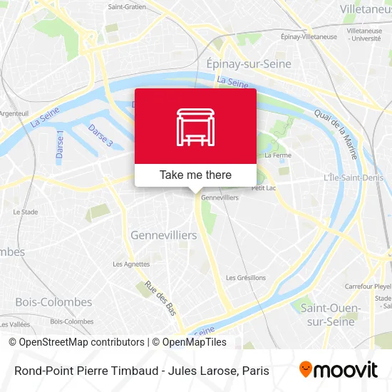Rond-Point Pierre Timbaud - Jules Larose map