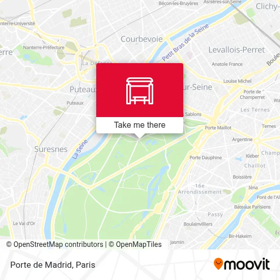 Porte de Madrid map
