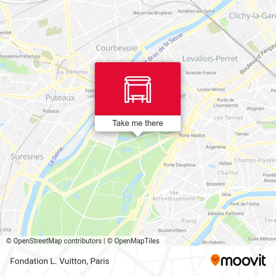 Fondation L. Vuitton map