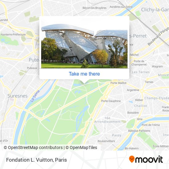 Fondation L. Vuitton map