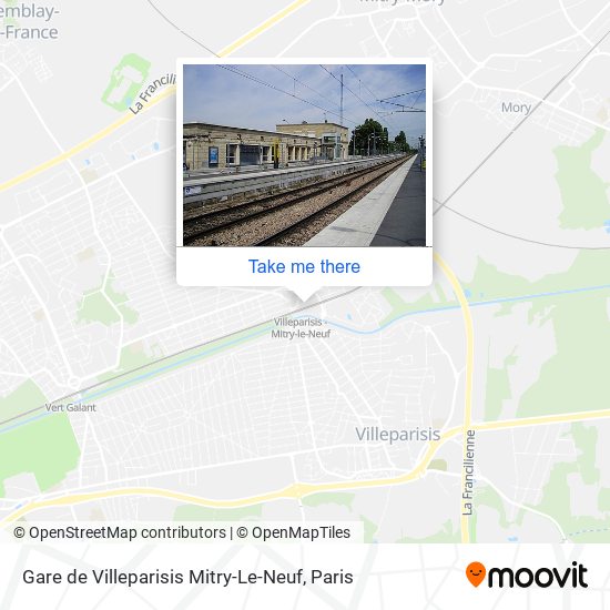 Gare de Villeparisis Mitry-Le-Neuf map