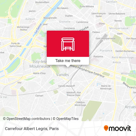 Carrefour Albert Legris map