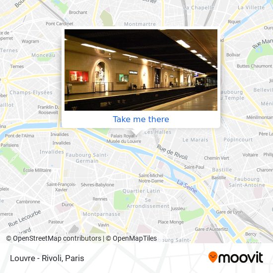 Mapa Louvre - Rivoli