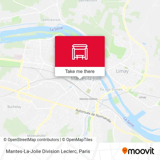 Mantes-La-Jolie Division Leclerc map