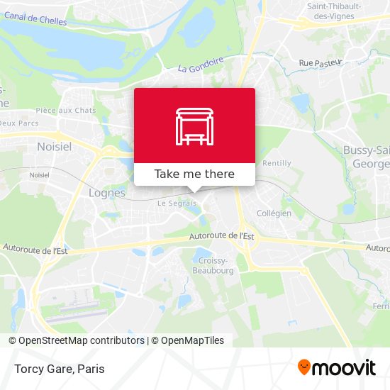 Mapa Torcy Gare