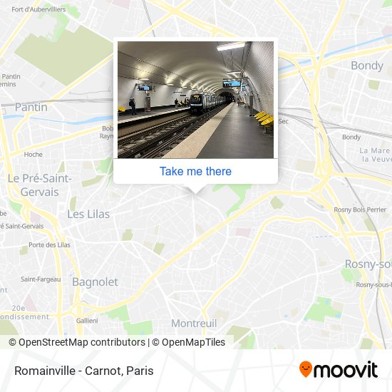 Romainville - Carnot map