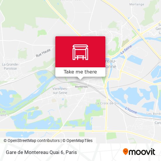 Mapa Gare de Montereau Quai 6