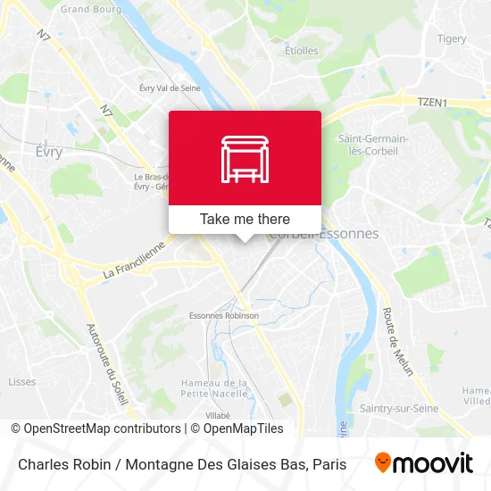 Charles Robin / Montagne Des Glaises Bas map