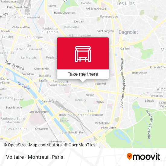 Voltaire - Montreuil map