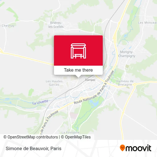 Simone de Beauvoir map