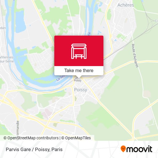 Mapa Parvis Gare / Poissy