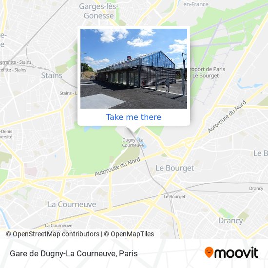 Mapa Gare de Dugny-La Courneuve