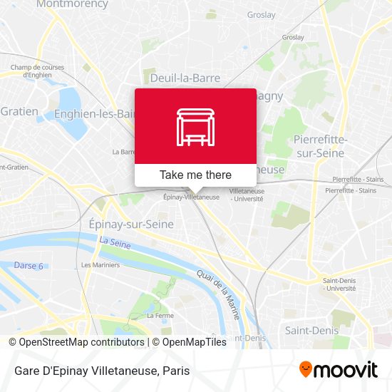 Gare D'Epinay Villetaneuse map