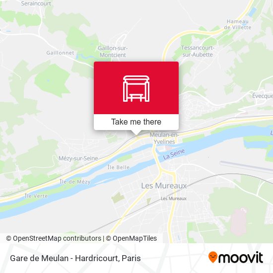 Gare de Meulan - Hardricourt map
