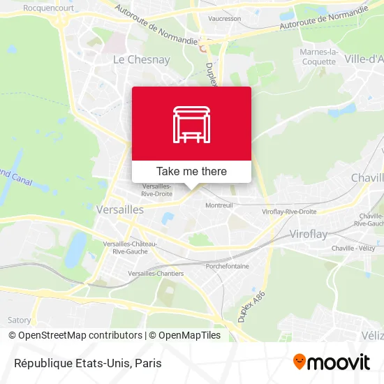 République Etats-Unis map