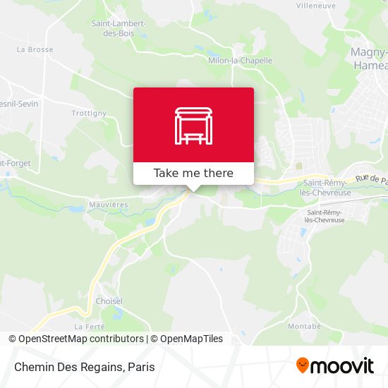 Chemin Des Regains map