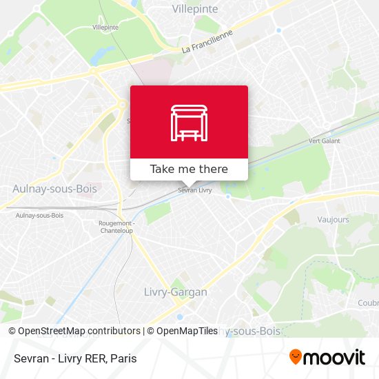Sevran - Livry RER map
