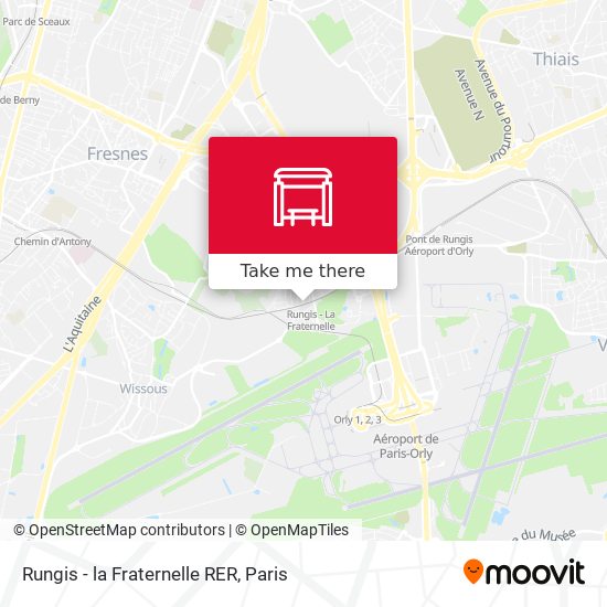 Rungis - la Fraternelle RER map