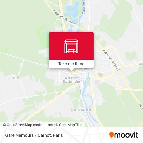 Gare Nemours / Carnot map