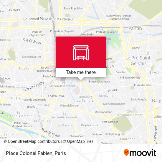 Place Colonel Fabien map